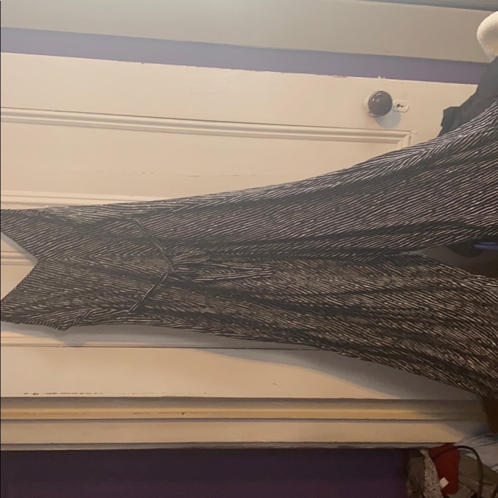 B&W spaghetti strap wide leg jumpsuit